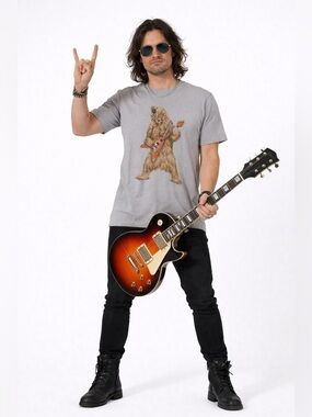 Rockin Bear Print T-Shirt by Lucky-size large